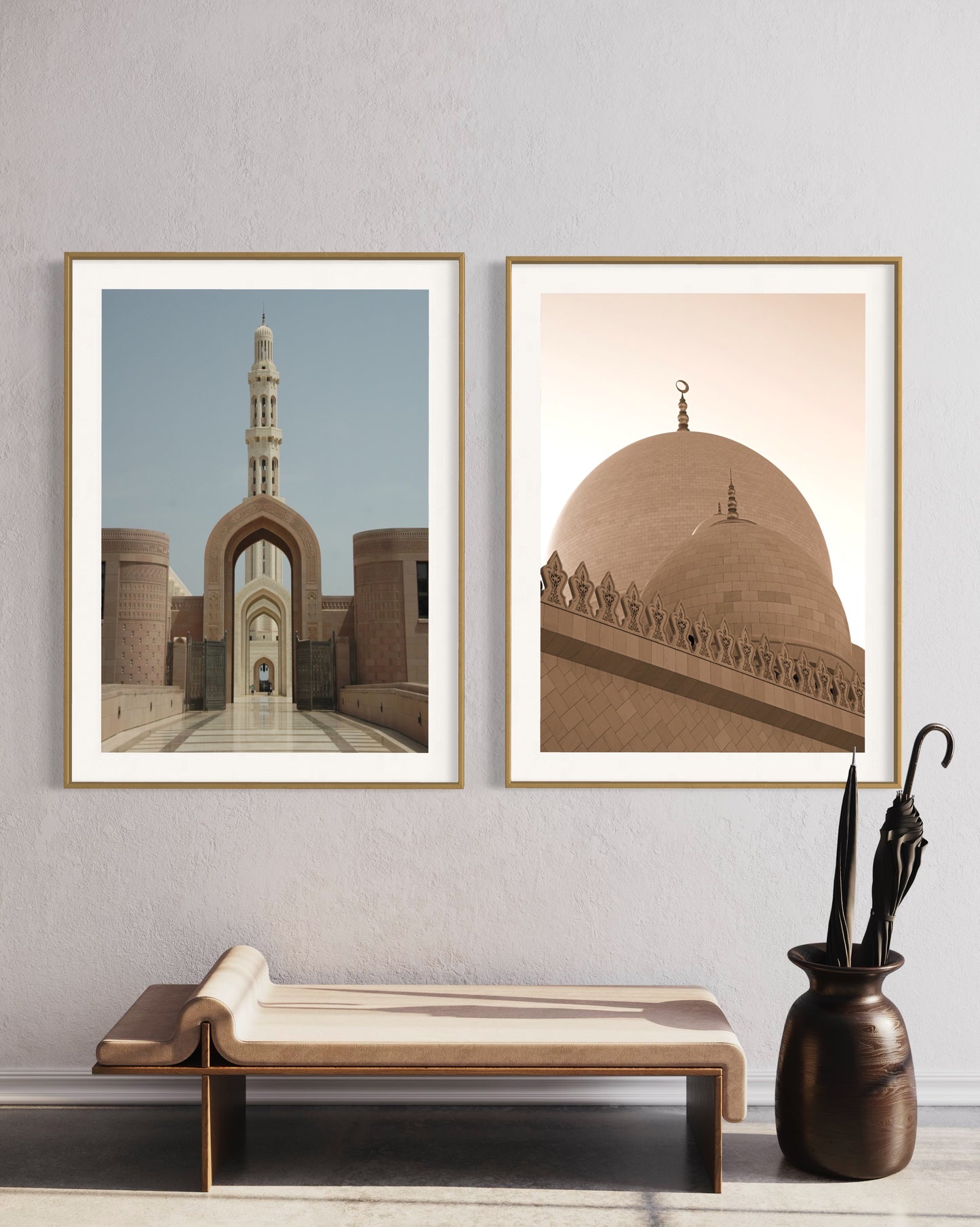Serenity in Neutrals: Mosque Dome Print