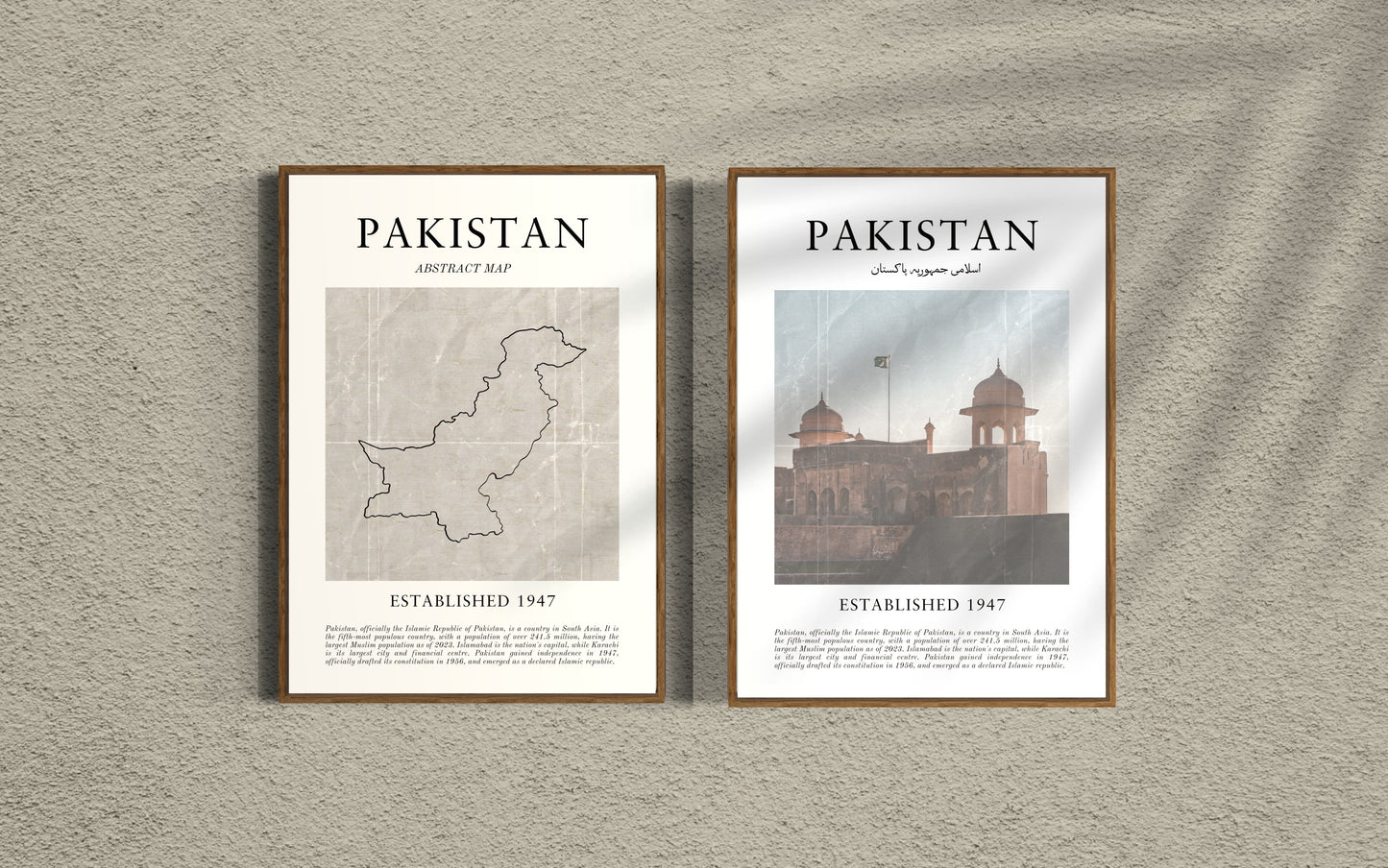 Pakistan | Abstract Map Print