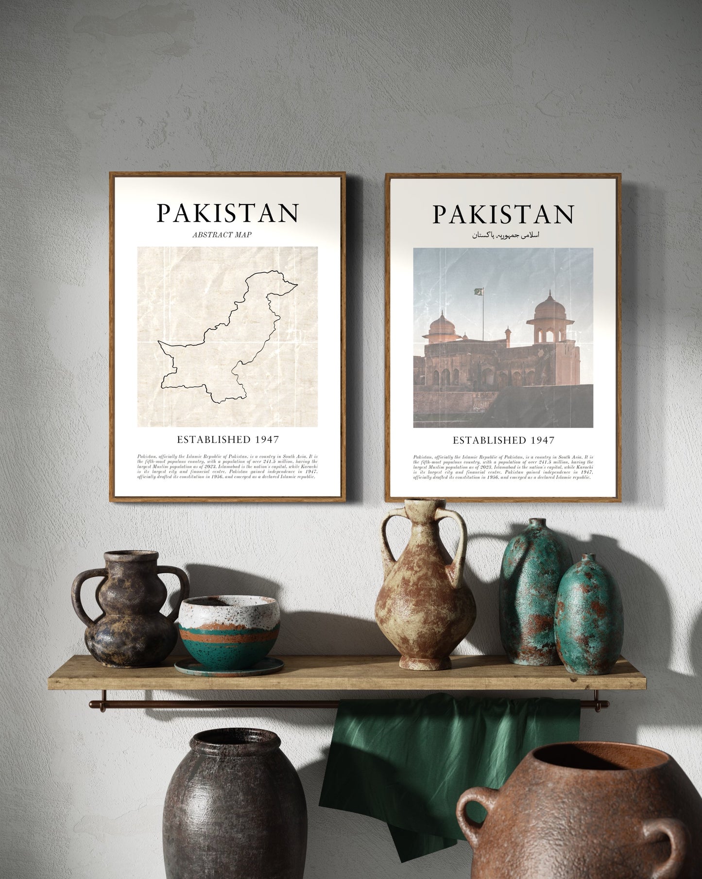 Pakistan | Abstract Map Print