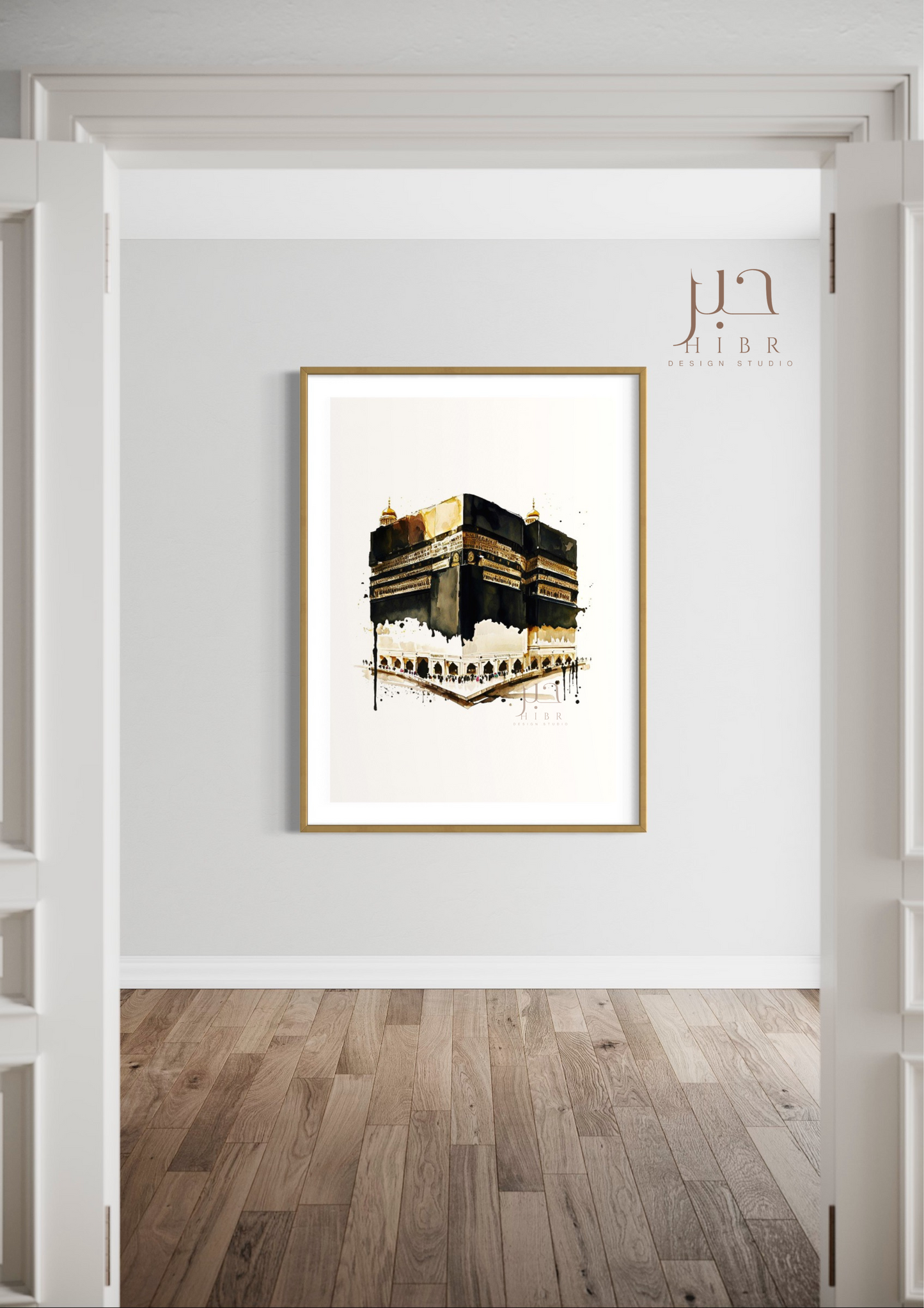 Kabah Majesty: A Watercolour Print of the Holiest Site"