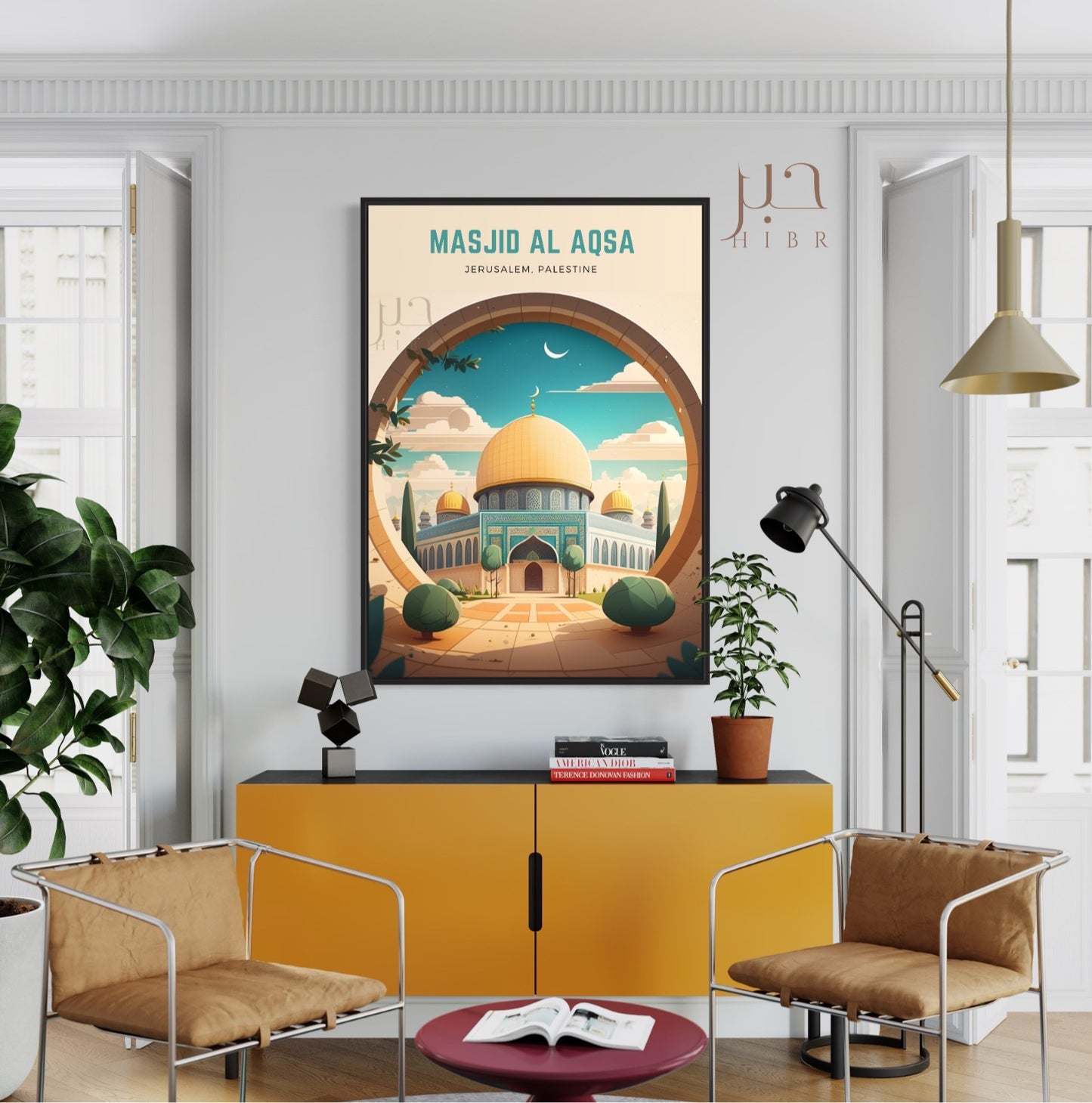 Iconic Masjid Al Aqsa Illustrated Print