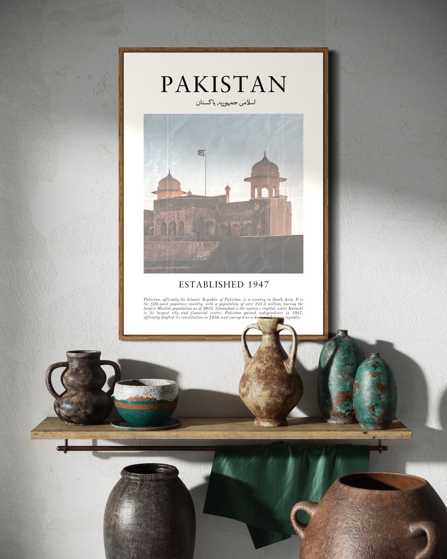 Pakistan | Abstract Map Print