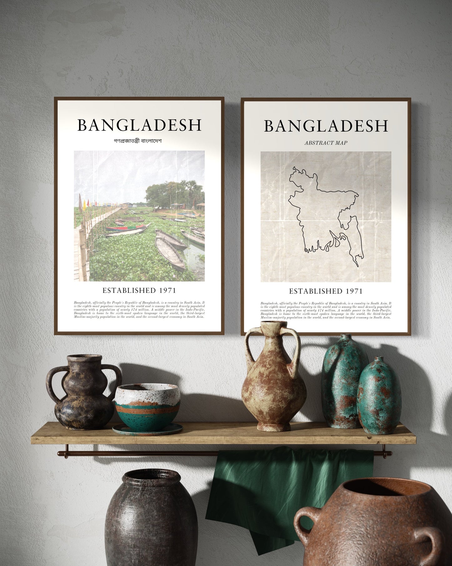 Bangladesh | Abstract Map Print