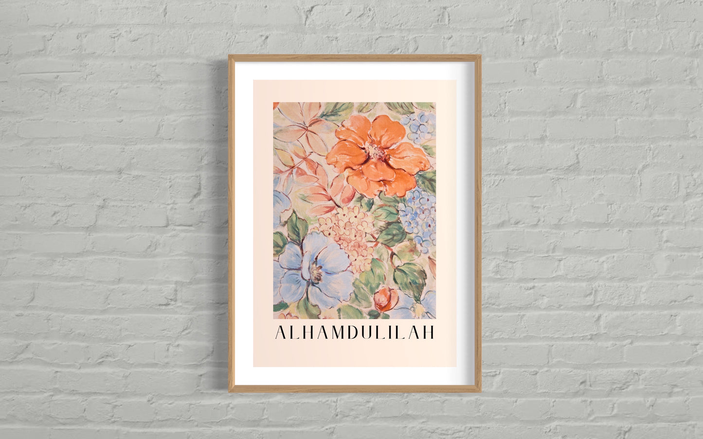 Alhamdulilah Vintage Floral Print