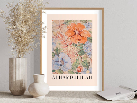 Alhamdulilah Vintage Floral Print
