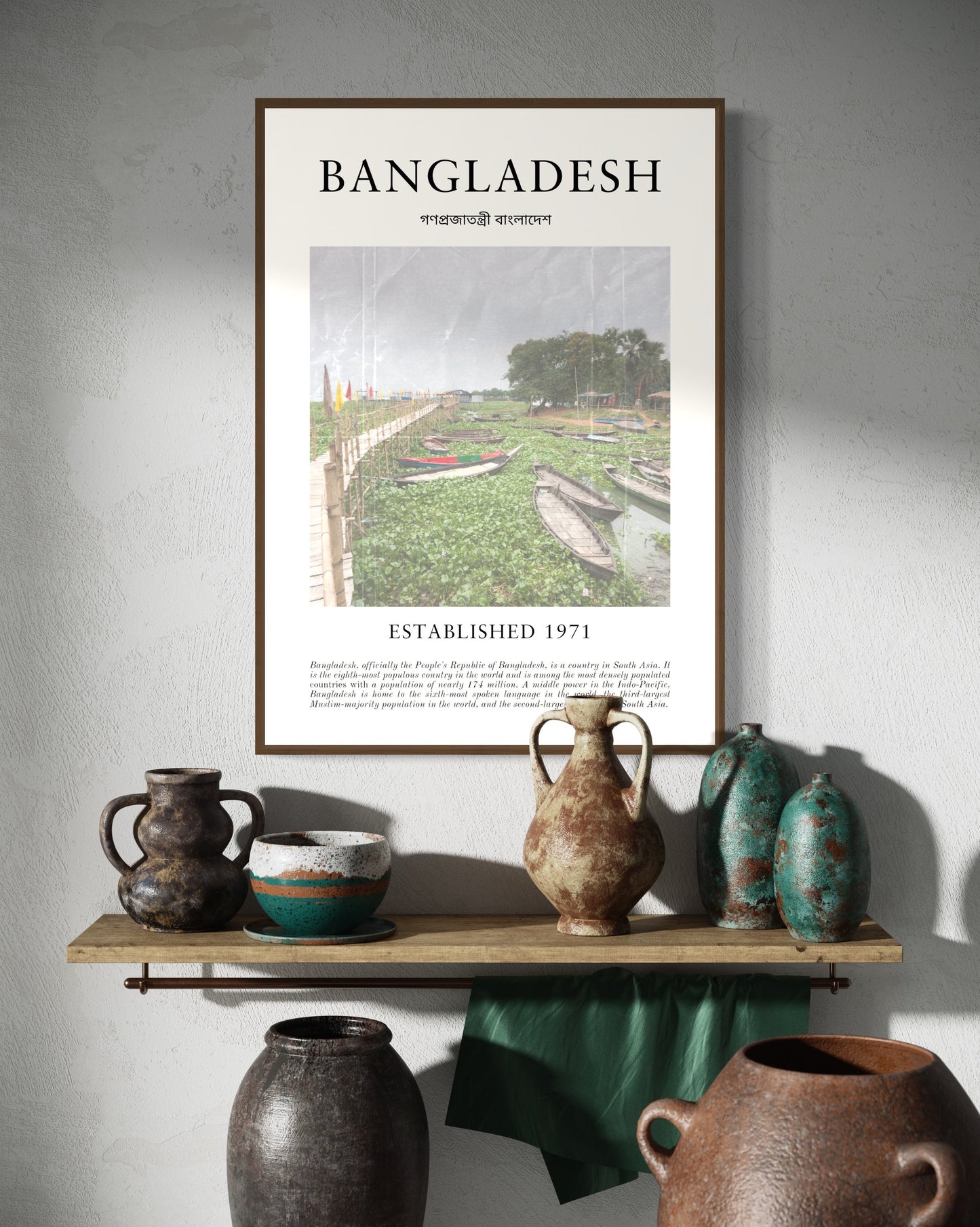 Bangladesh | Abstract Map Print